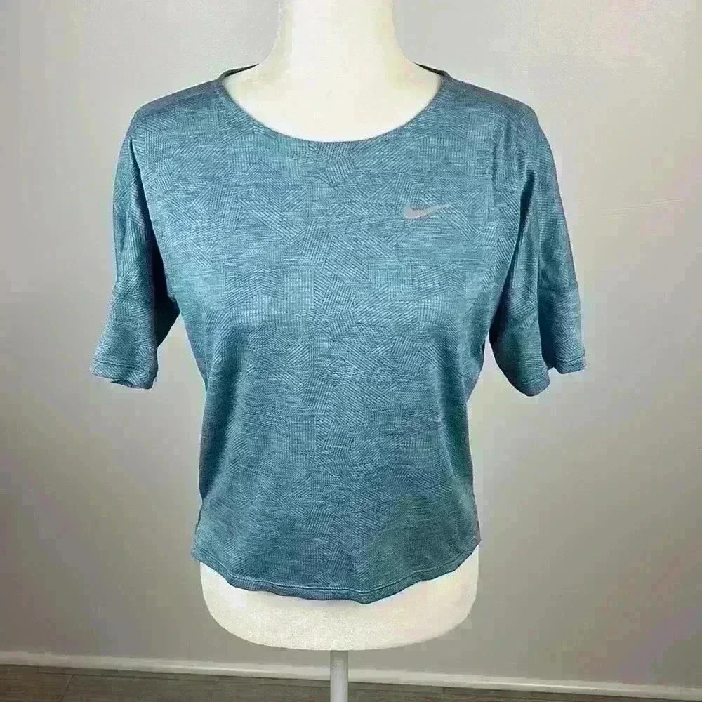 Nike Light Blue Dri-Fit Short Sleeve Top Size S